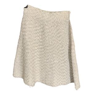 NWT Honor the Gift Elegant White & Silver Wrap A-Line Skirt Size Small